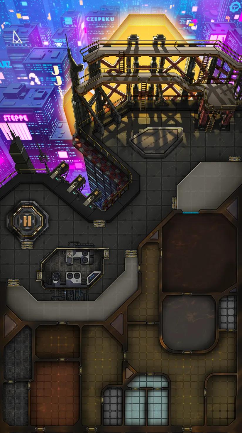 Corp Tower map, Empty variant
