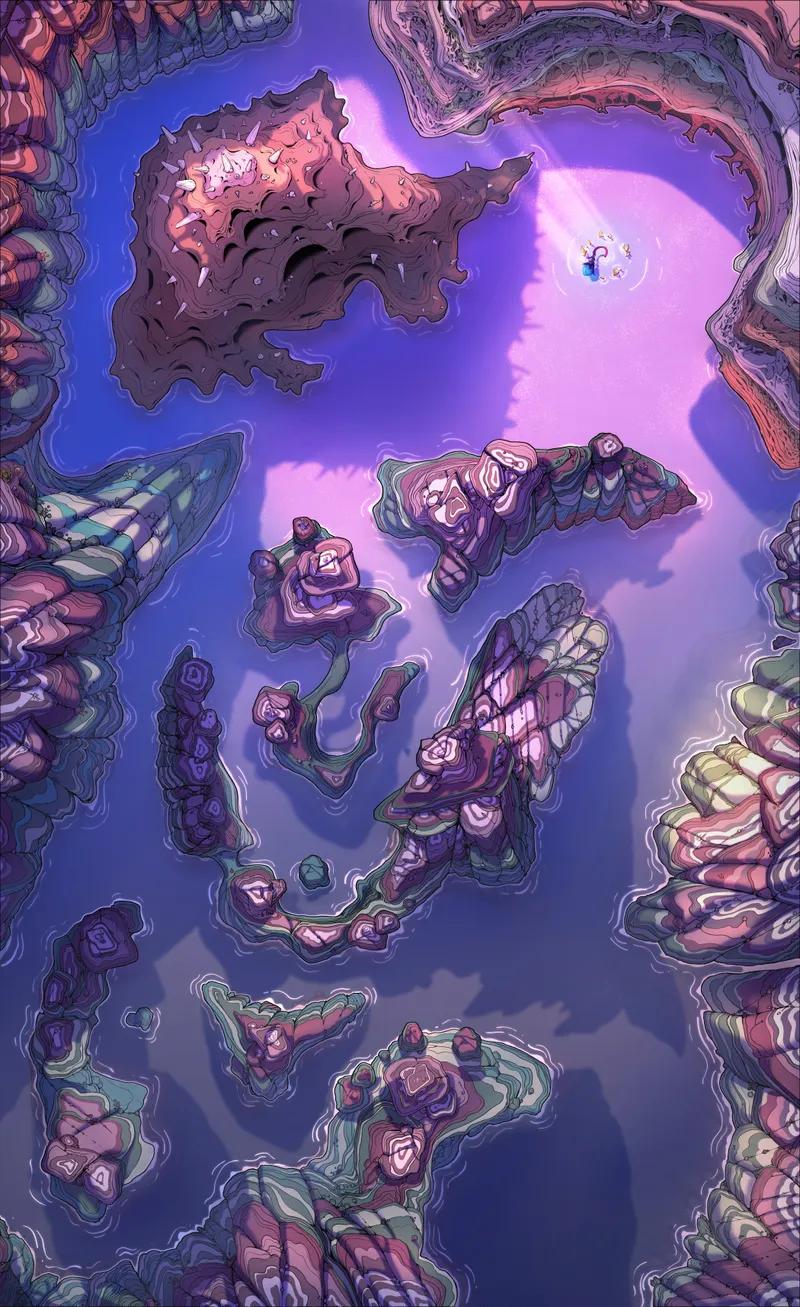 Alien Canyon Burrows map, Flood Day variant