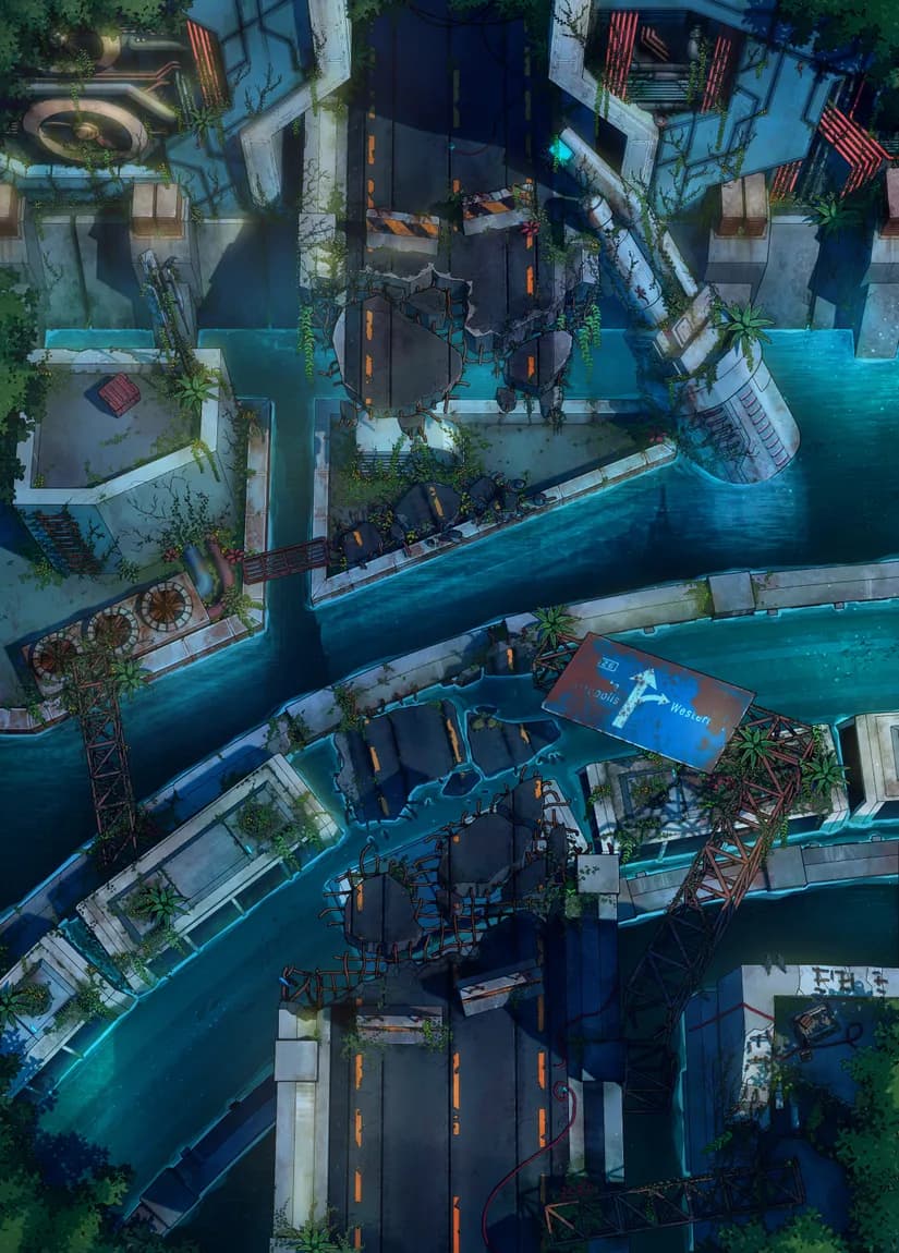 Remains of Advanced Society map, Original Night variant