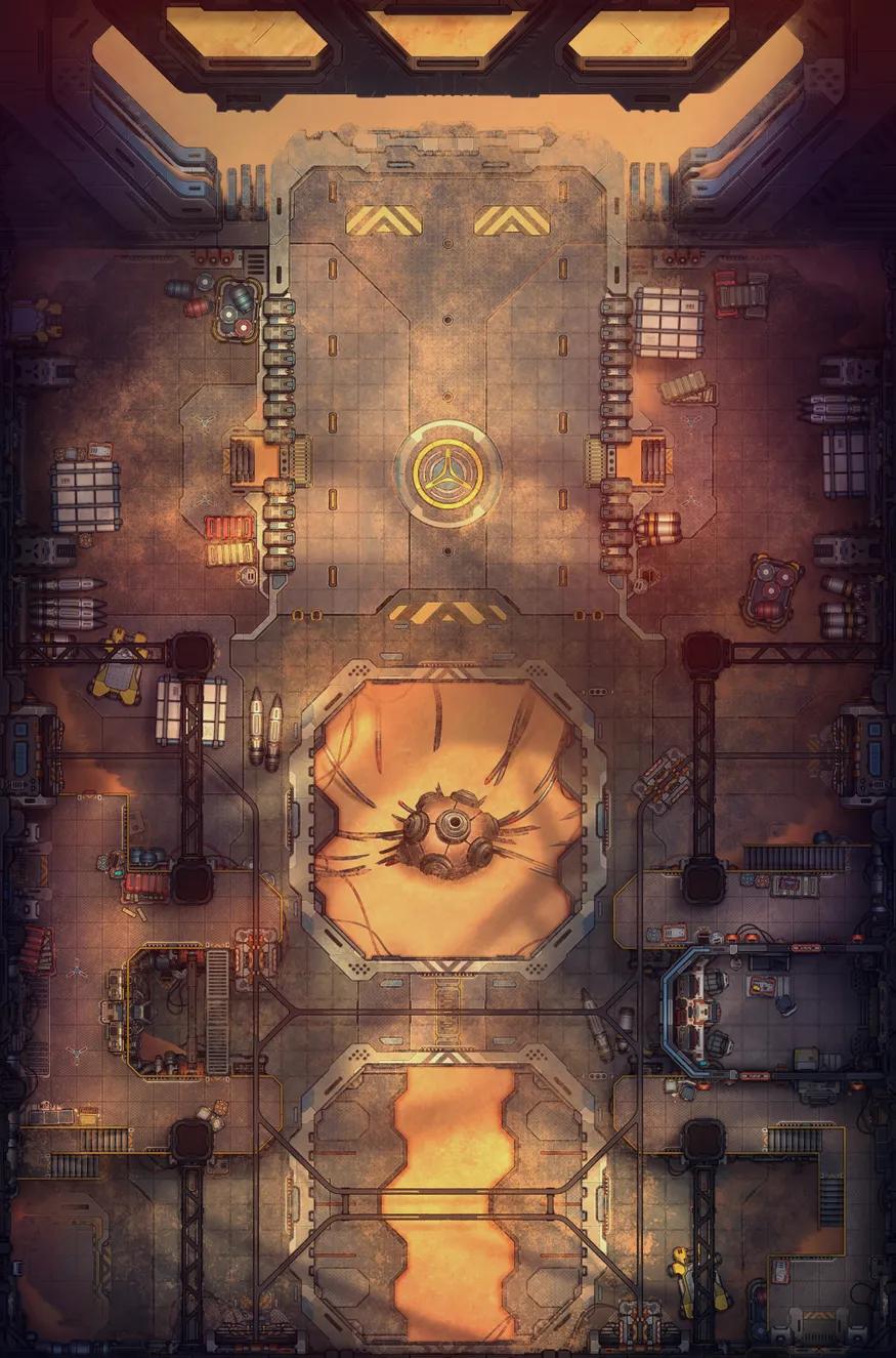Fighter Bay map, Desert variant