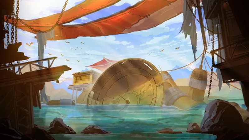 Collapsed Radio Tower map, Coastal variant