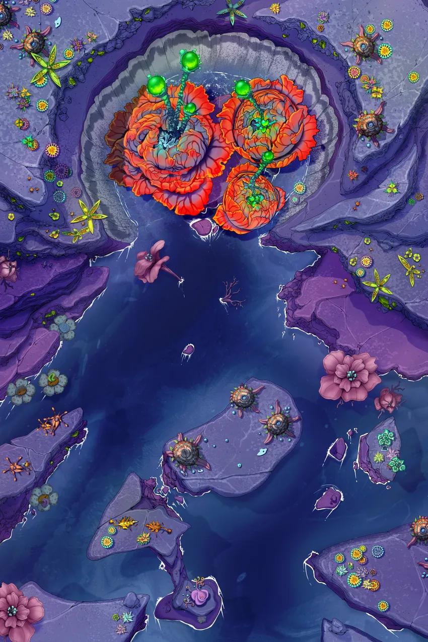 Living Plant Crater map, Flood Day variant