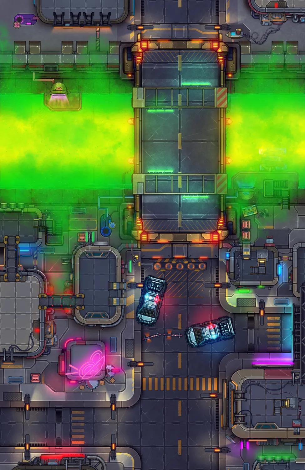 Cyberpunk Bridge map, Toxic variant