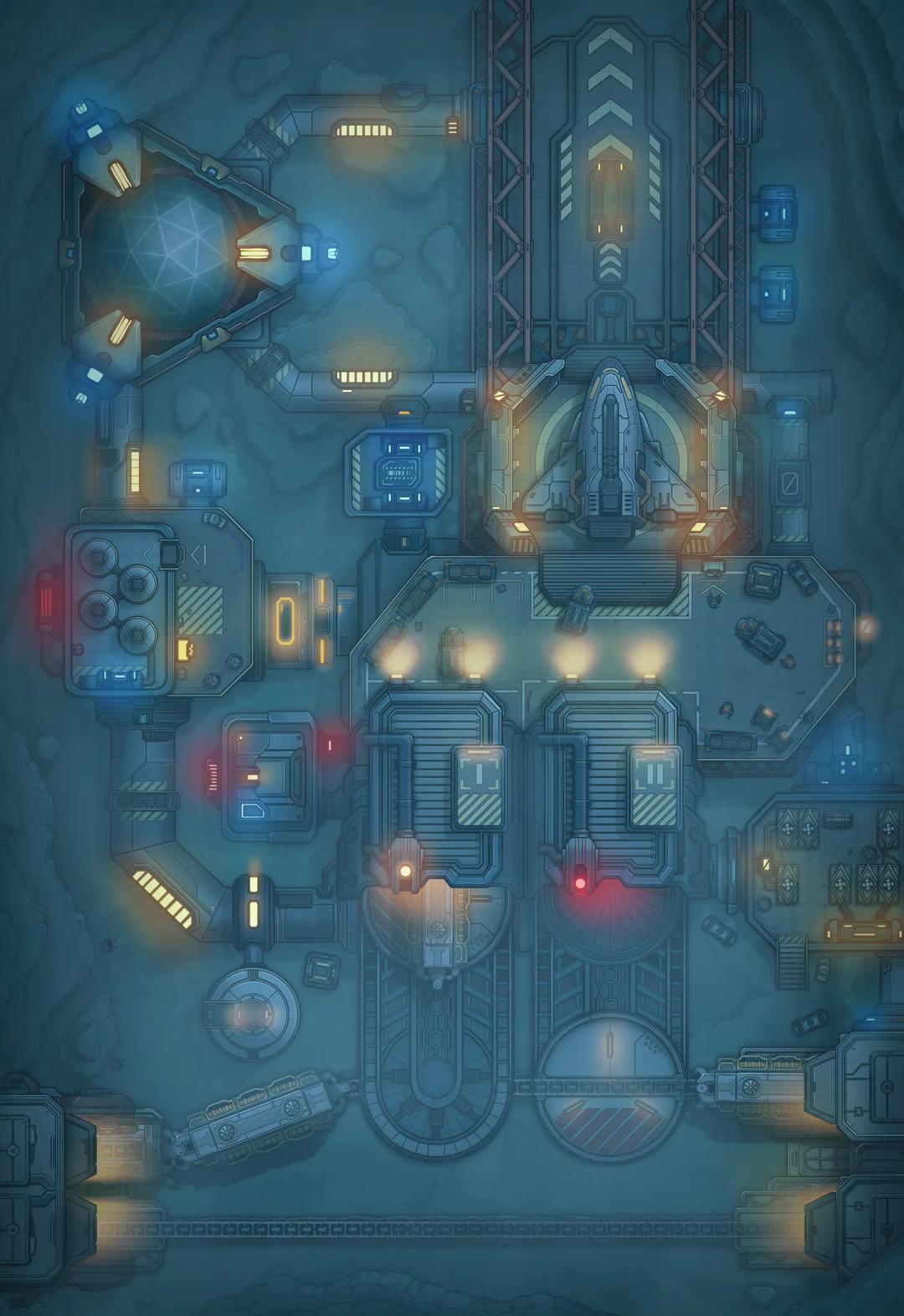 Asteroid Mining Port map, Fog variant