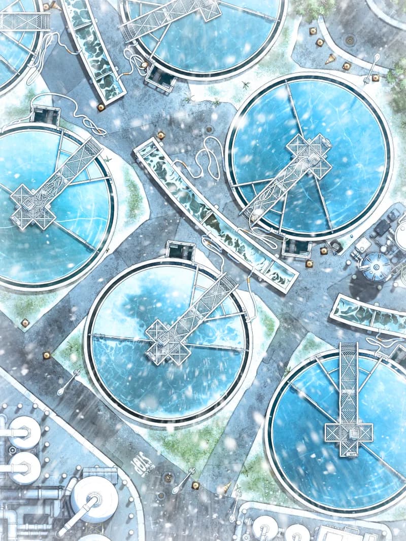 Water Treatment Plant map, Blizzard variant