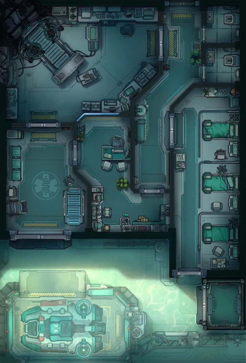 Emergency Surgery map, Flooded variant