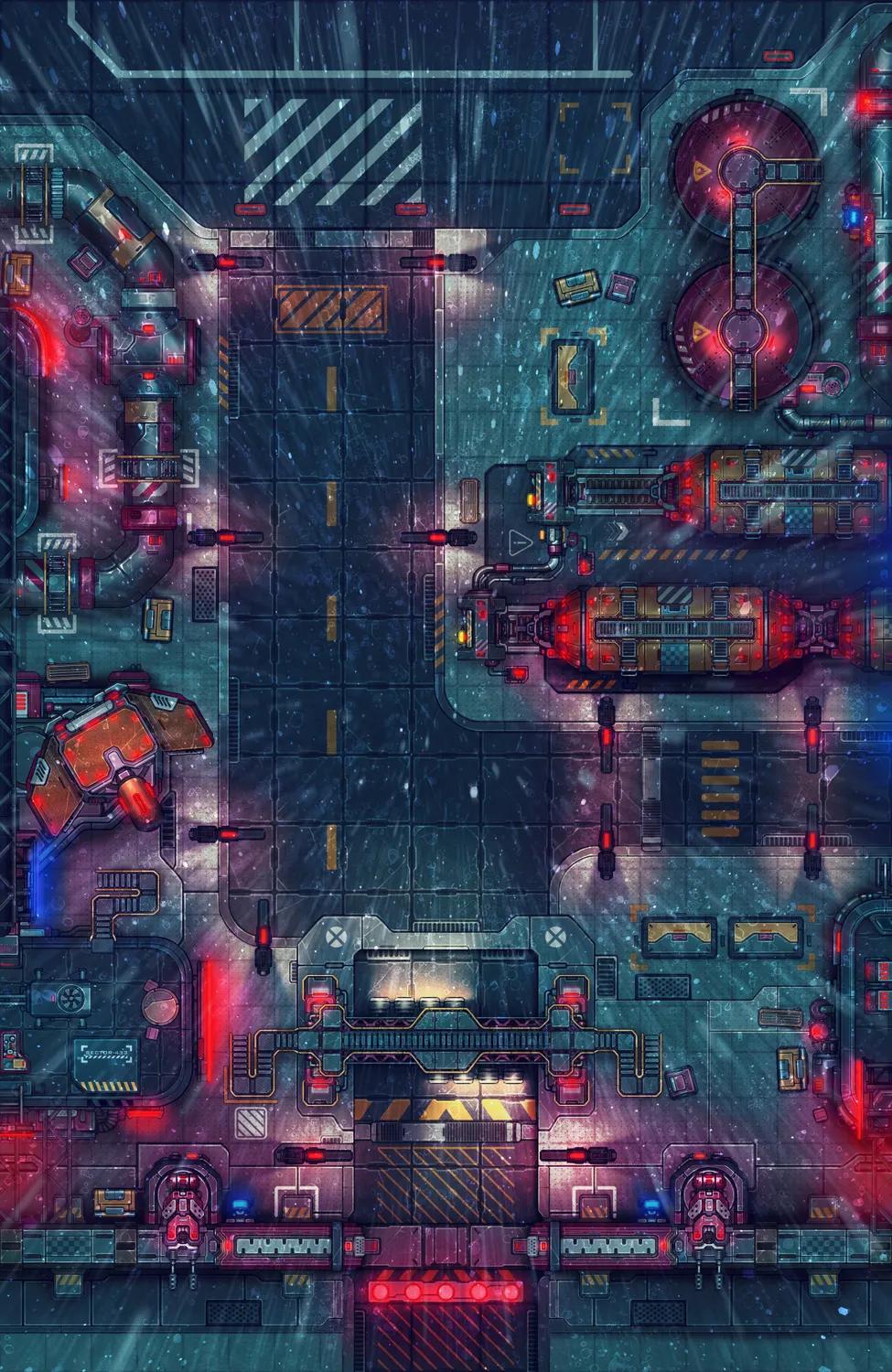 Cyberpunk Airbase map, Lockdown variant