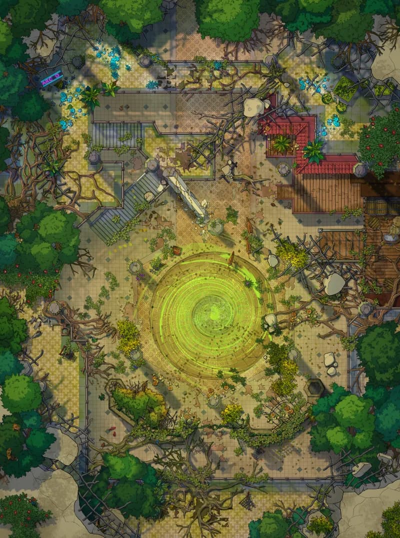 Shopping Mall Ruins map, Portal Green variant