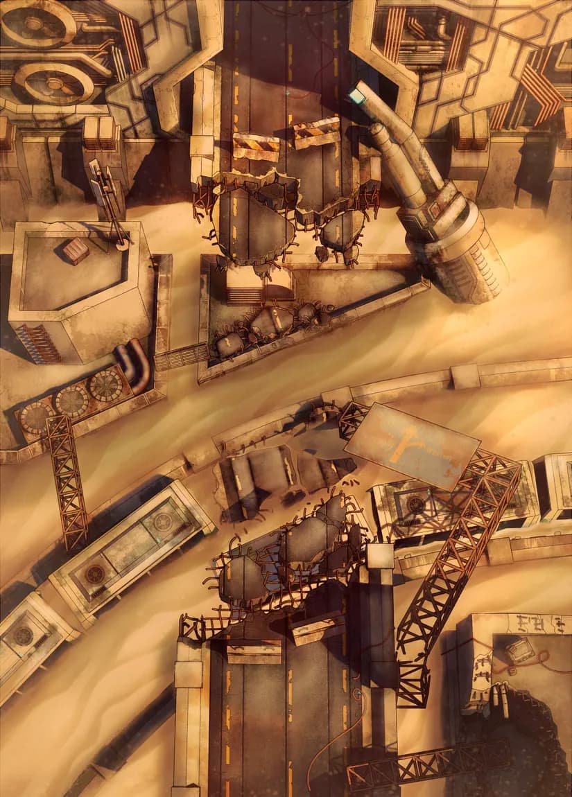 Remains of Advanced Society map, Desert variant