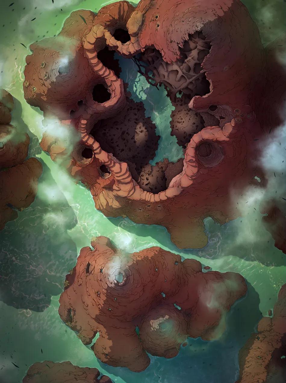 Insectoid Hive map, Flood variant