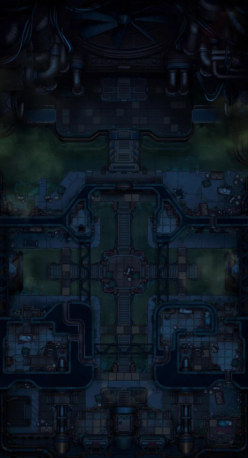 Deep City Sewers map, Dark variant