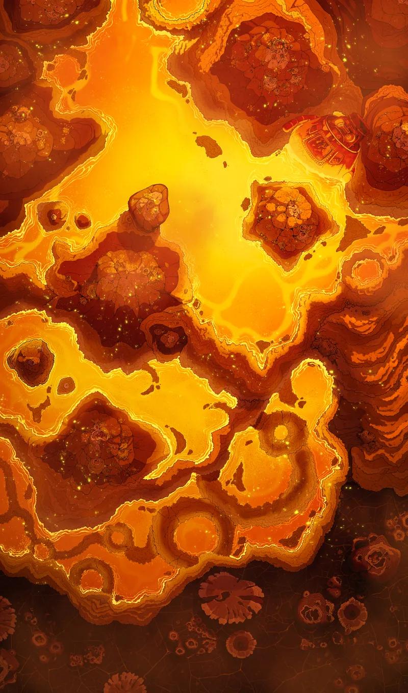 Sulphur Planet map, Lava variant