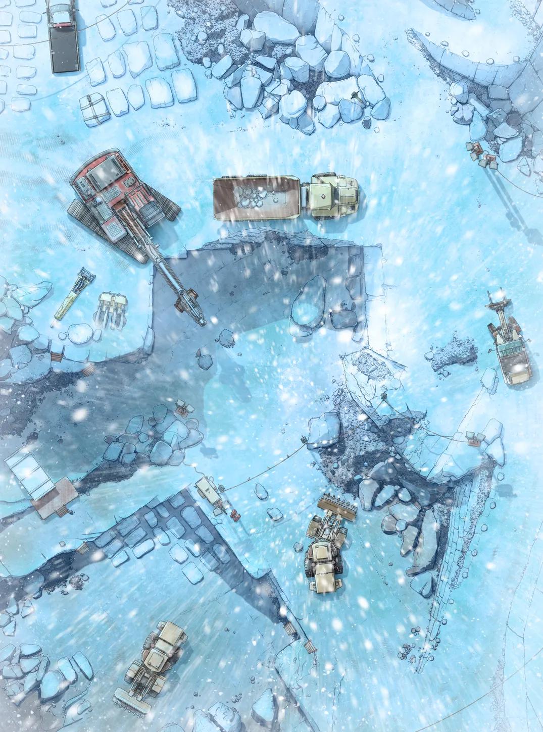 Marble Quarry map, Blizzard variant