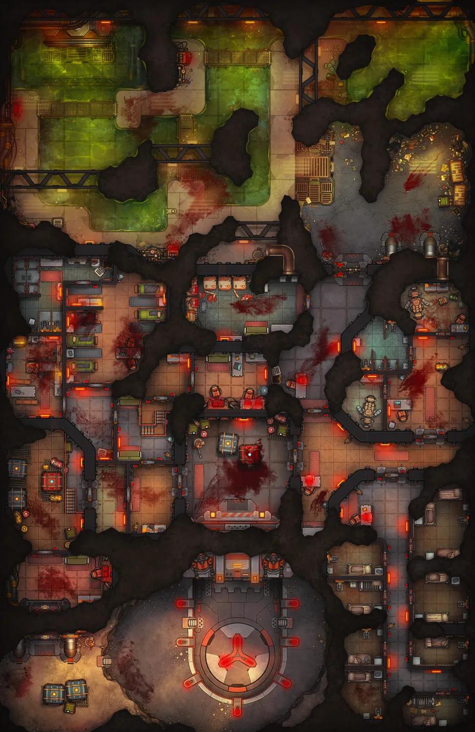 Cavern Prison map, Massacre variant