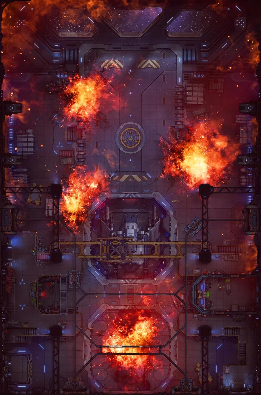 Fighter Bay map, Fire variant