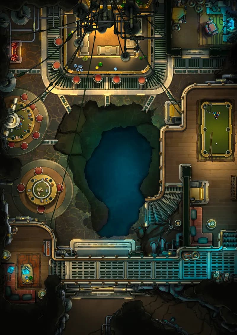 Bounty Hunter Tavern map, Sinkhole Flooded variant
