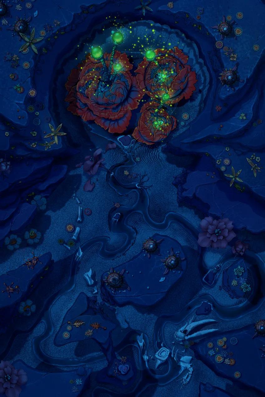 Living Plant Crater map, Original Night variant