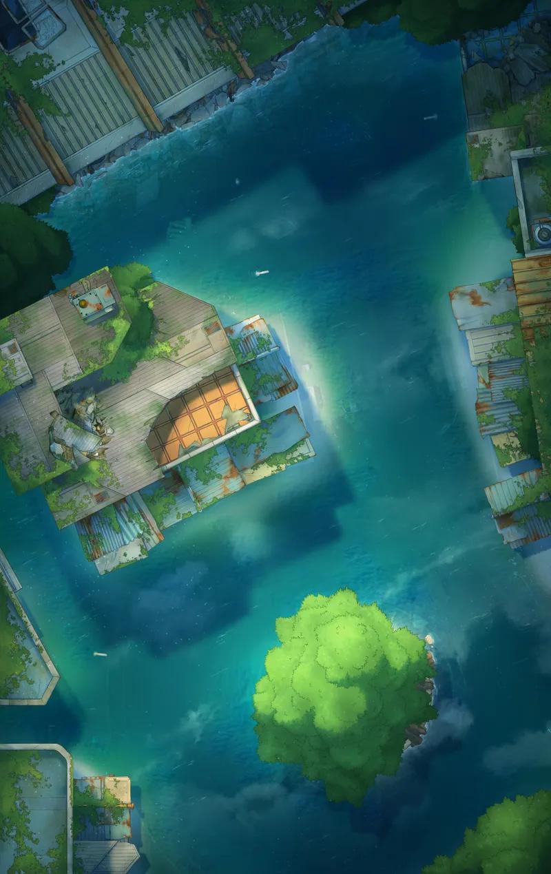 Sunken Town map, Flooded Day variant
