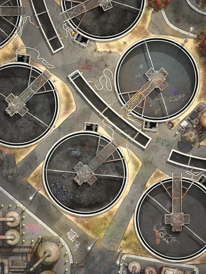 Water Treatment Plant map, Abandoned variant