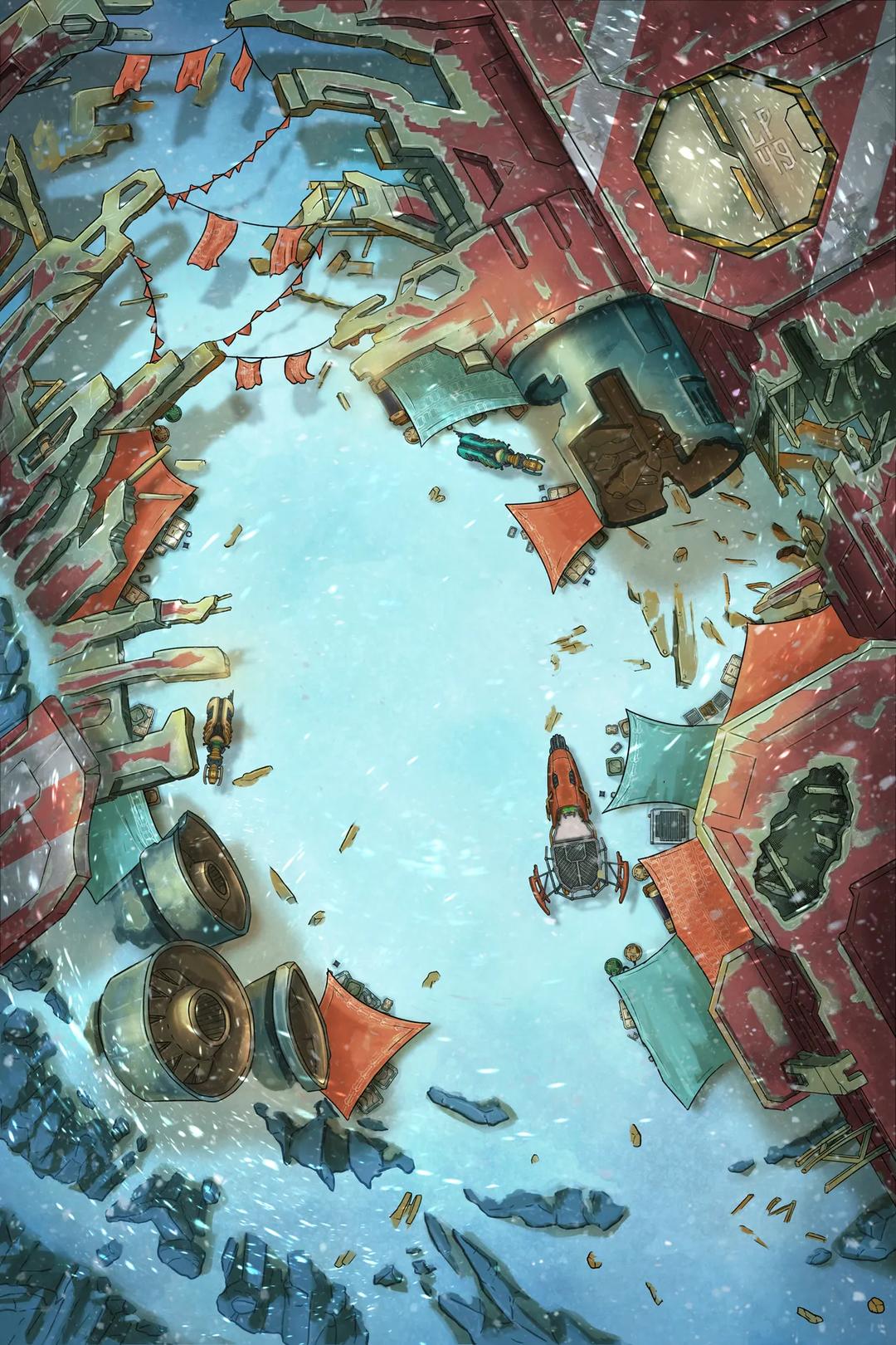 Starship Graveyard map, Hoth Day variant