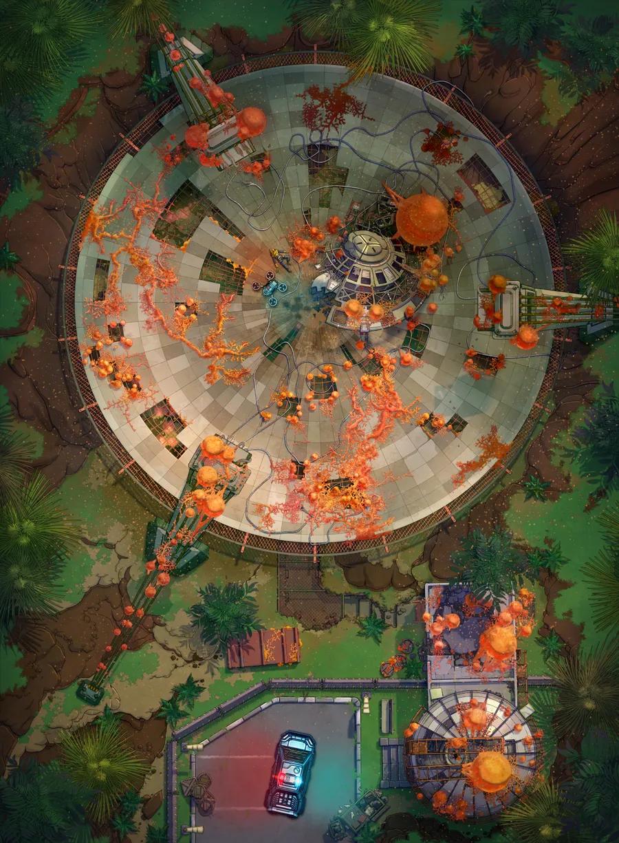 Infected Observatory map, Police Presence Day variant