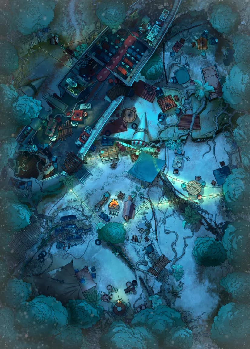 Forest Crash Tavern map, Winter variant