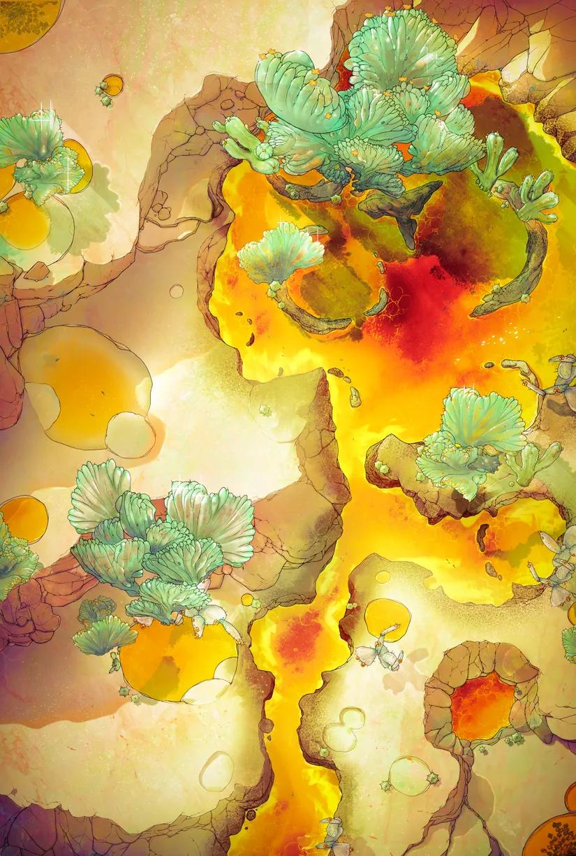 Cactoid Cliffs map, Lava variant