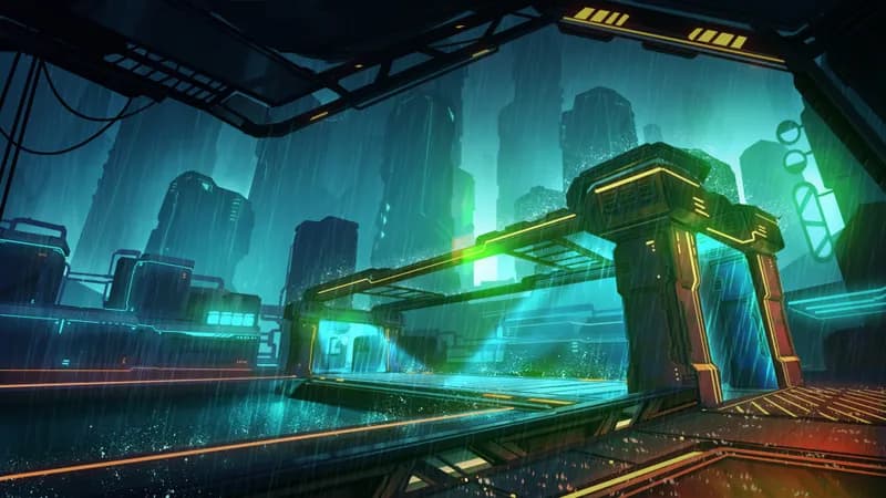 Cyberpunk Bridge map, Original Night variant