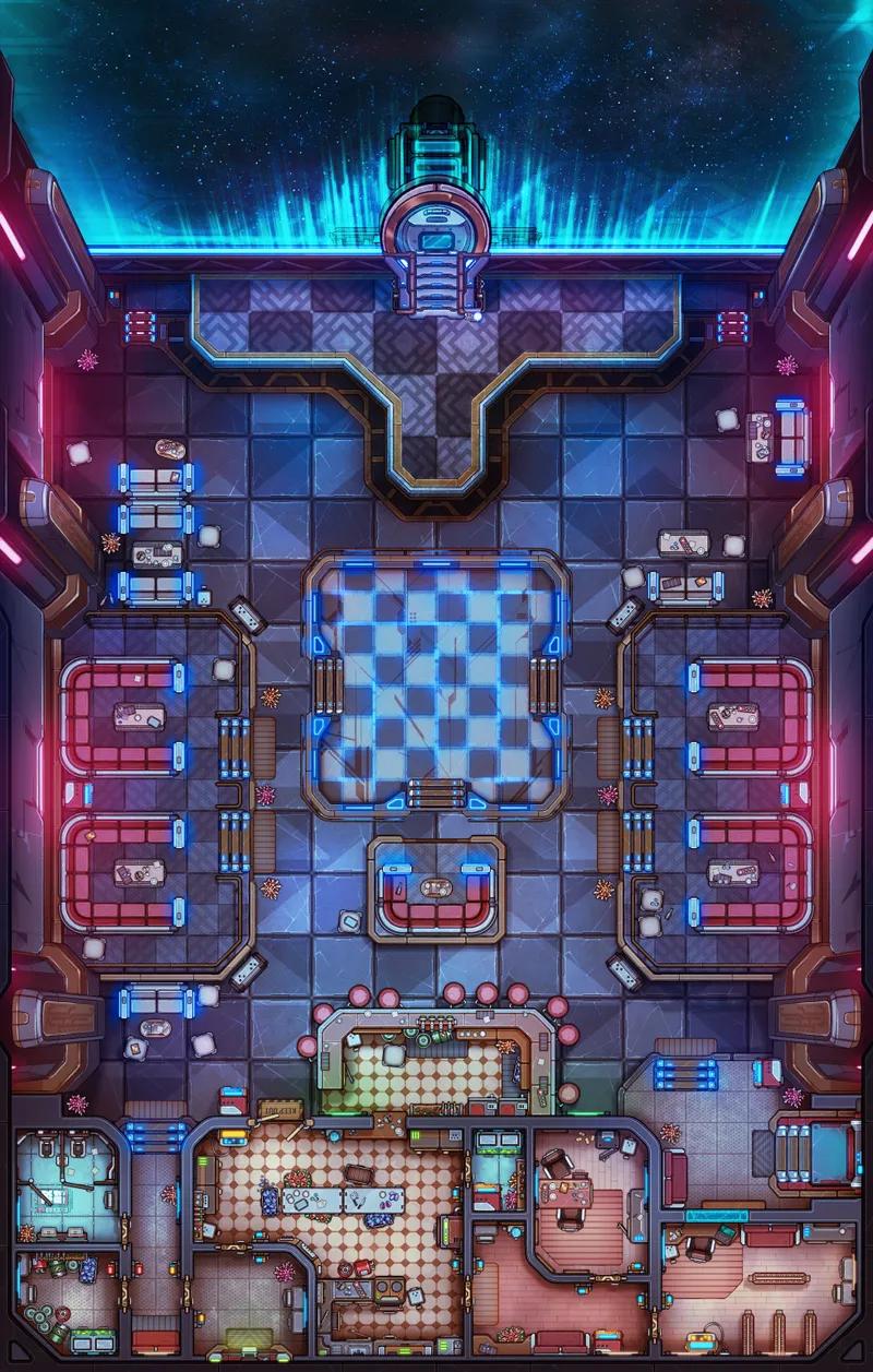 Cyberpunk Club map, Space Bar variant