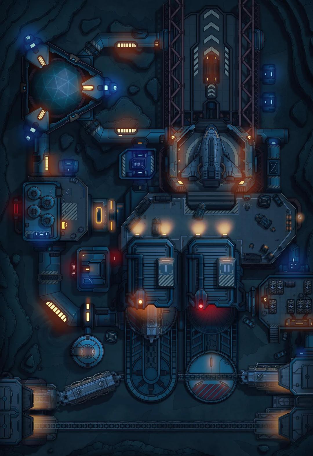 Asteroid Mining Port map, Original Night variant