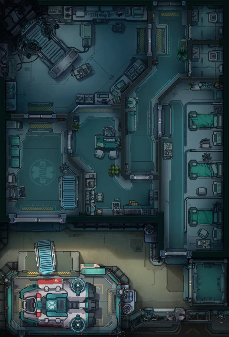 Emergency Surgery map, Shutdown variant