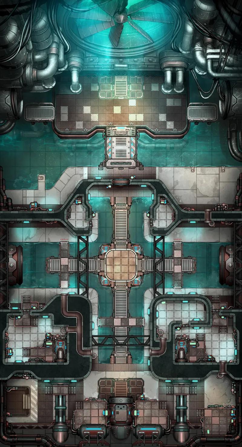 Deep City Sewers map, Clean variant