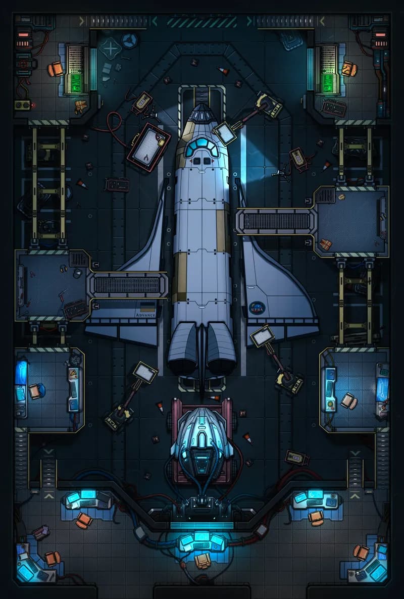 Shuttle Assembly Building map, Original Night variant