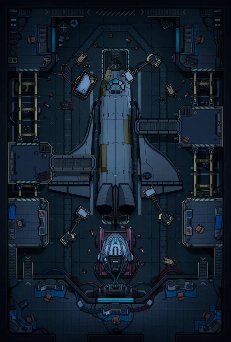 Shuttle Assembly Building map, Dark variant