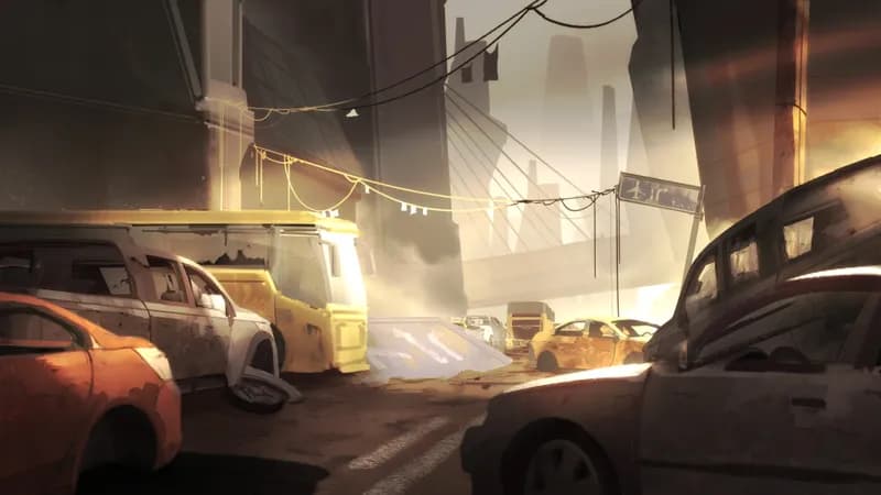 Abandoned Highway map, No Plants Day variant
