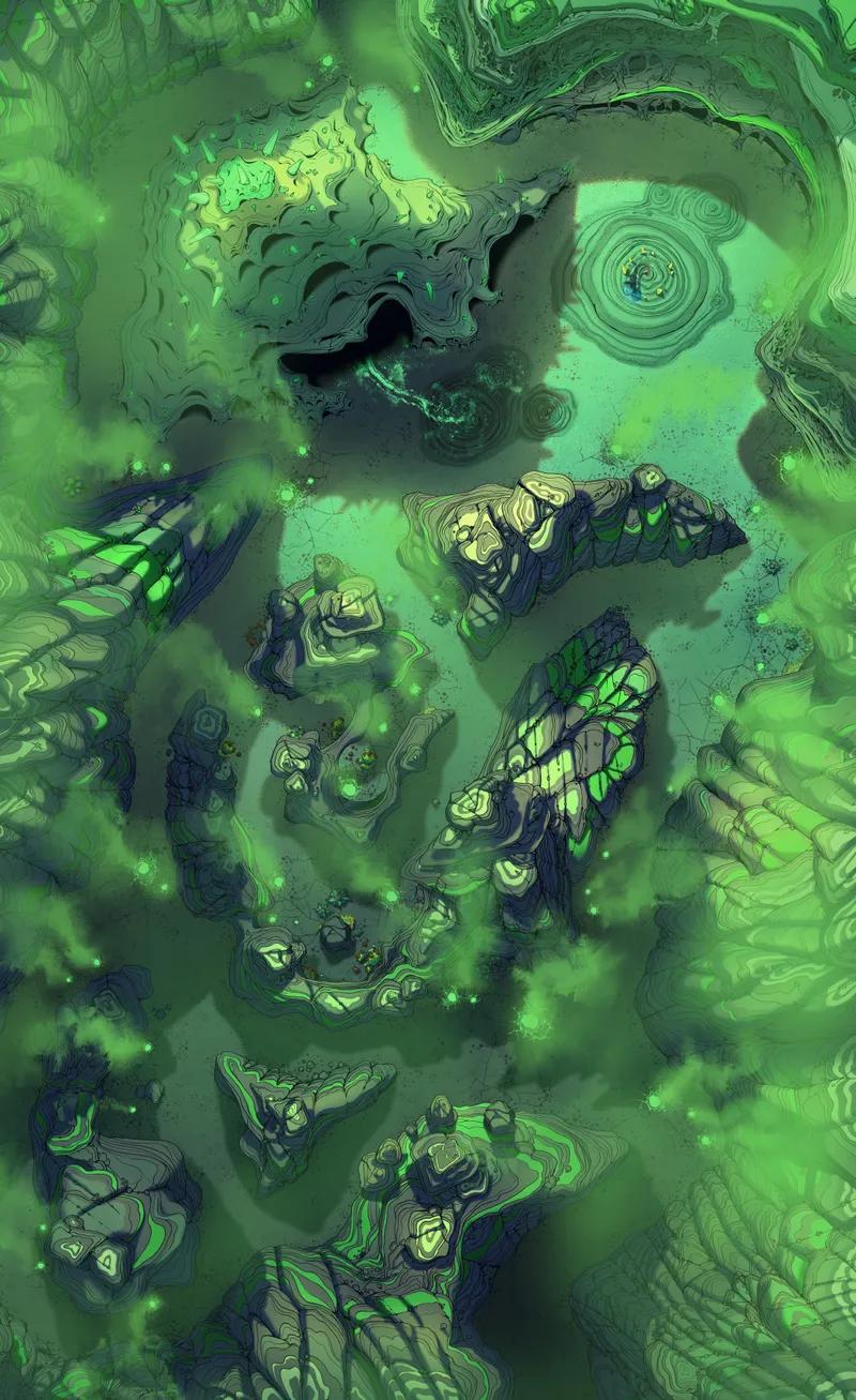 Alien Canyon Burrows map, Toxic variant