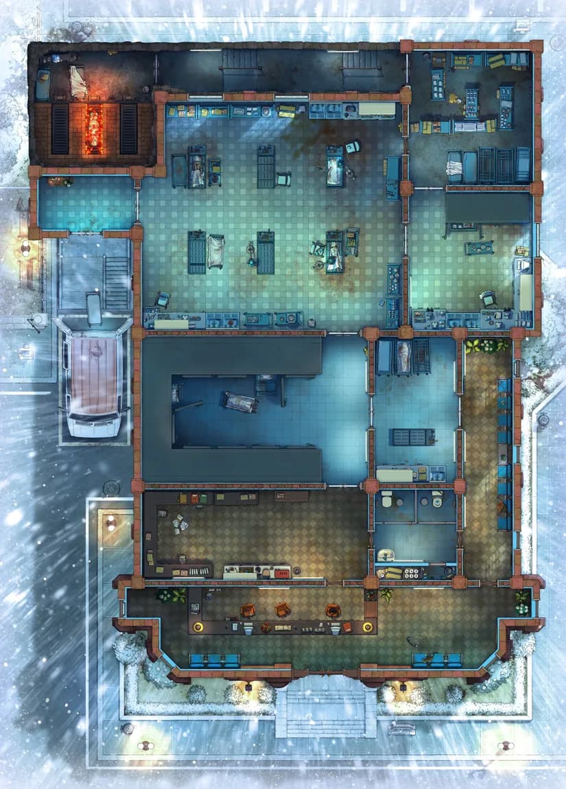 Morgue map, Blizzard variant