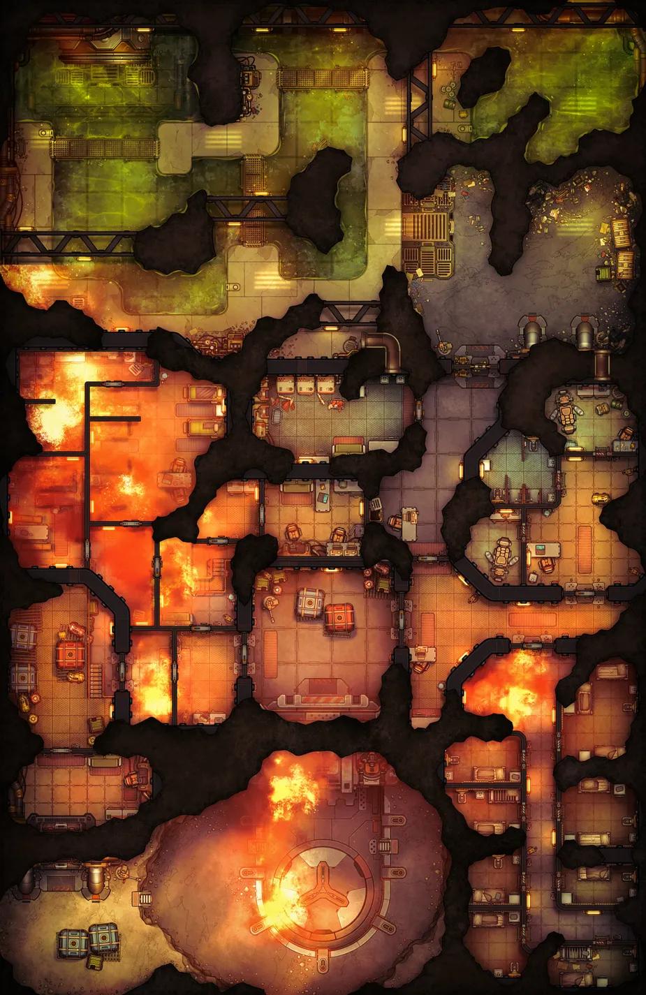 Cavern Prison map, Fire variant