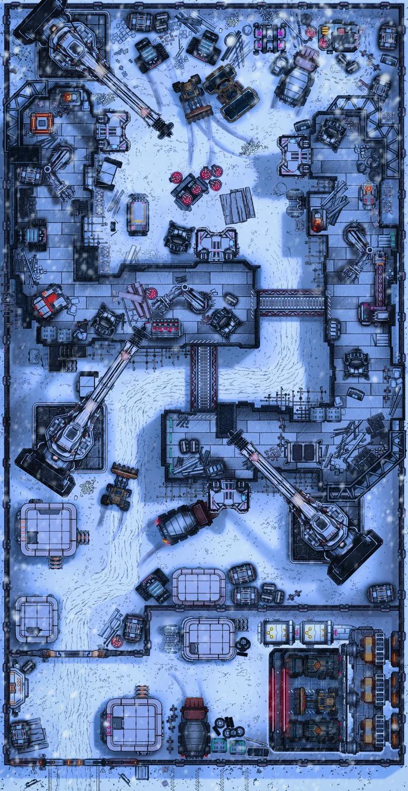 Construction Site map, Winter Day variant