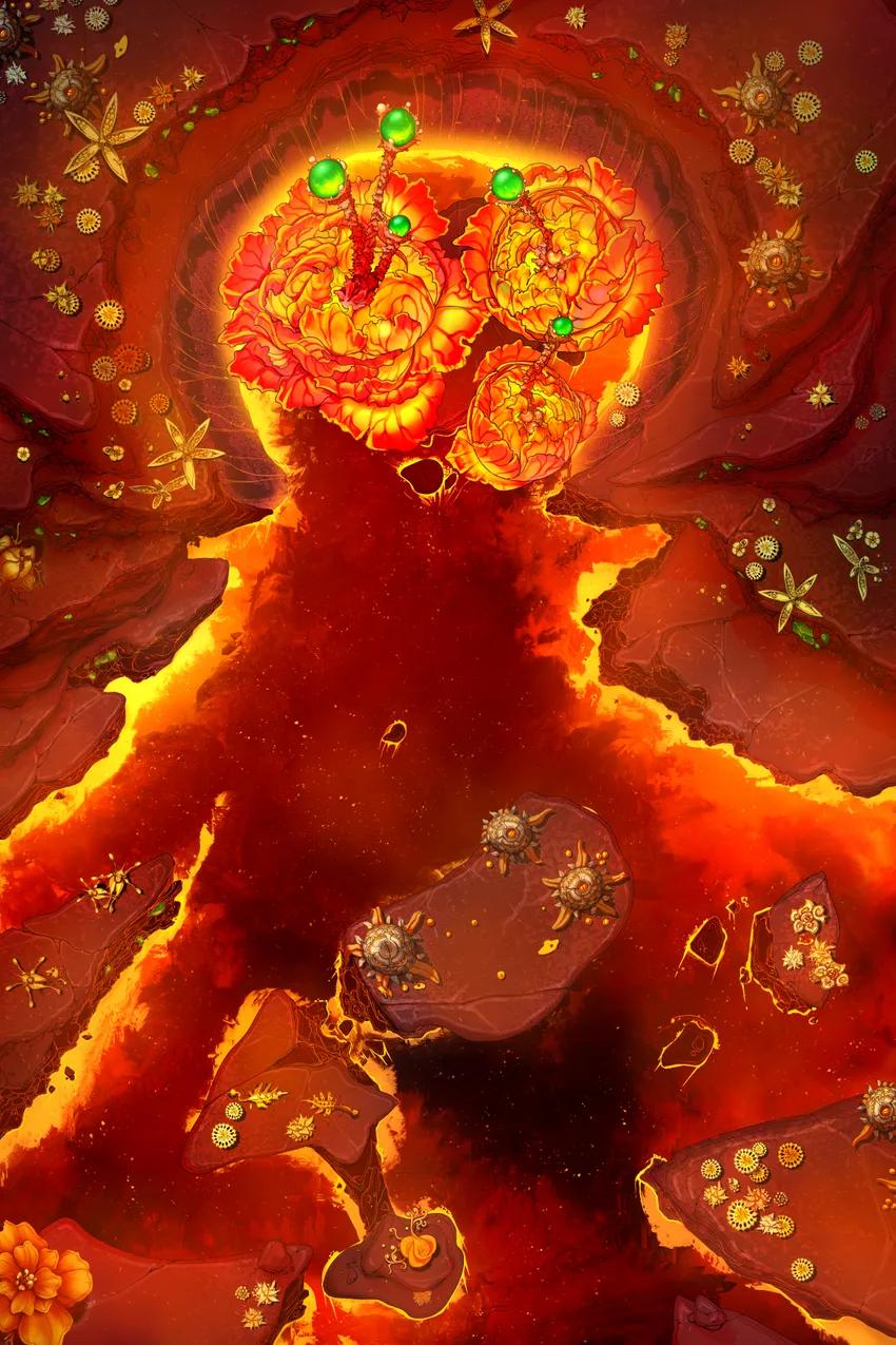 Living Plant Crater map, Lava Planet variant