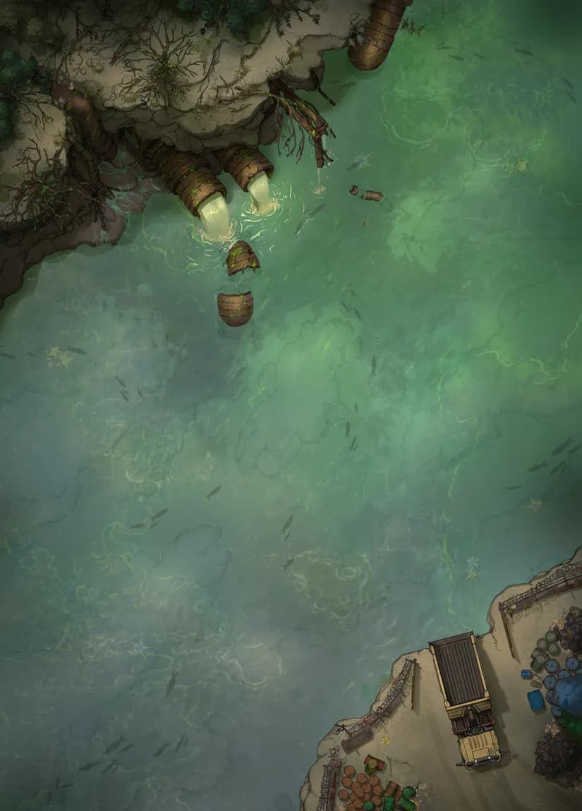 Toxic Waste Outfall map, River variant