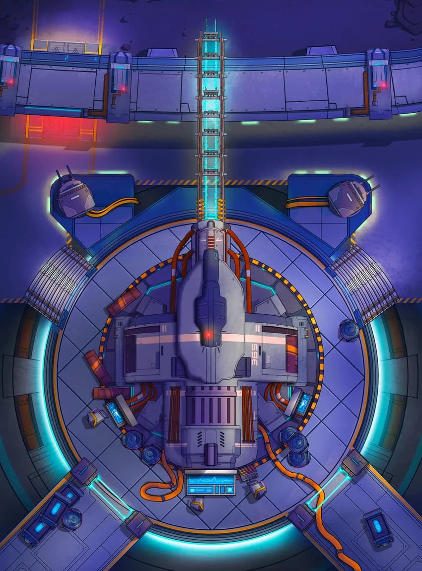 Orbital Defence Cannon map, Night variant