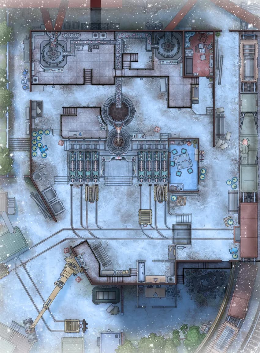 Steel Mill map, Frozen Interior variant