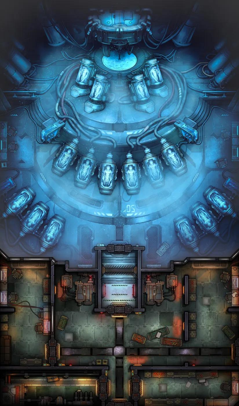 Cloning Lab map, Cryo Prison variant