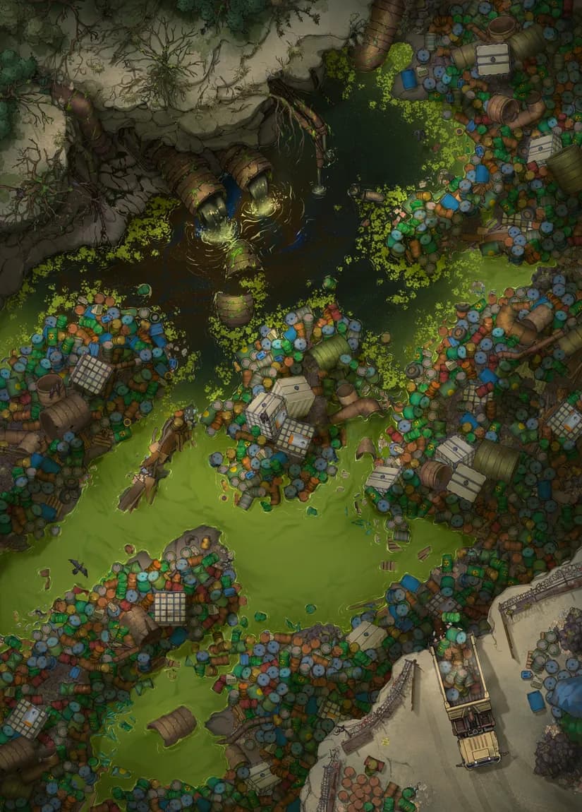 Toxic Waste Outfall map, Original Day variant