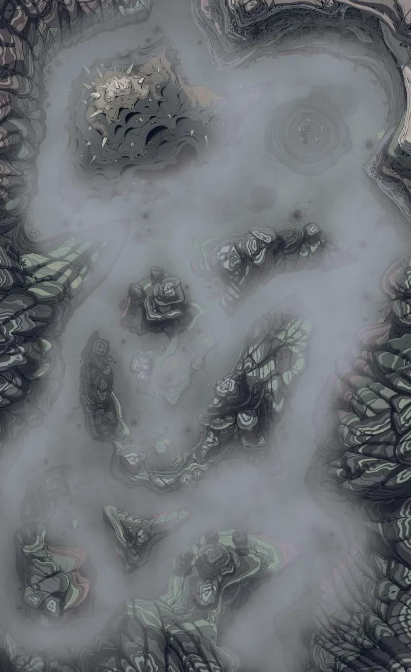 Alien Canyon Burrows map, Fog variant