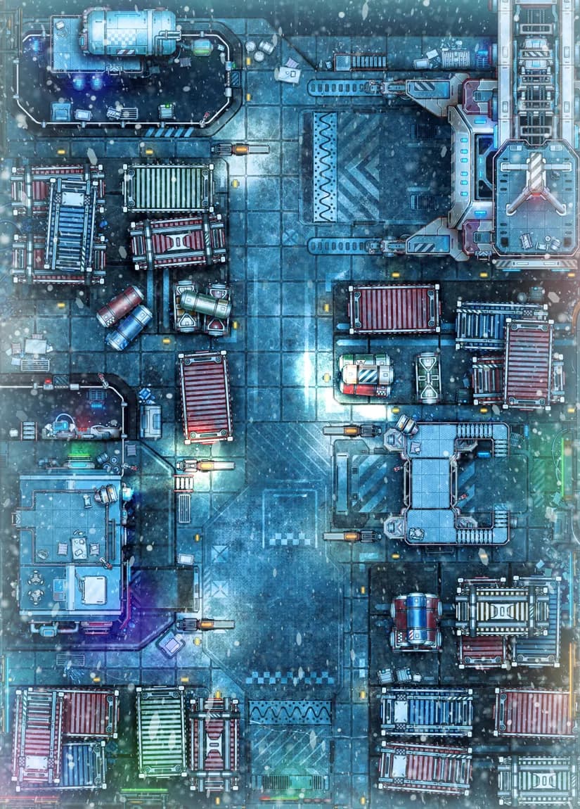 Industrial Shipping Port map, Blizzard variant