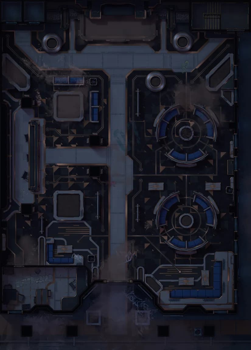 Corp Tower Foyer map, Abandoned variant