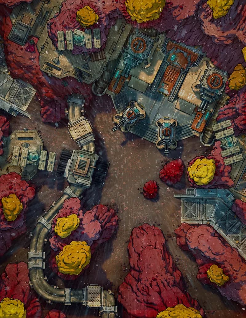 Hoodoos Base map, Red Planet Rain variant