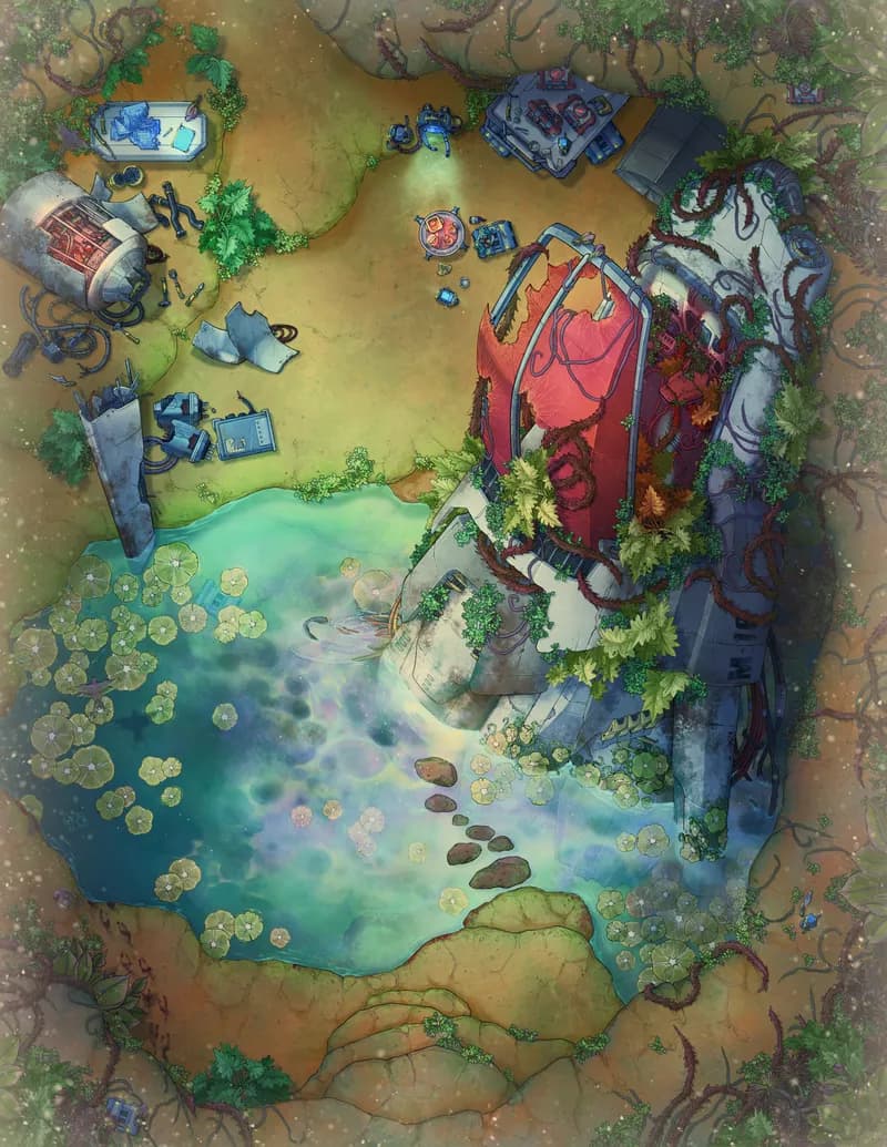 Crash Site Repair Camp map, Desert variant